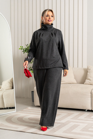 Брюки АБ-013т меланж-черный