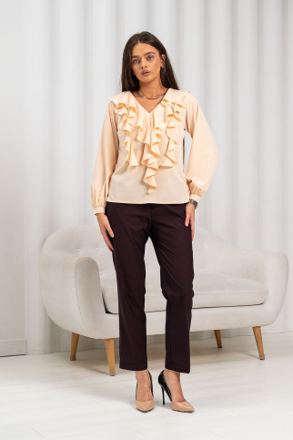 Брюки РБ-651 клетка коричневая